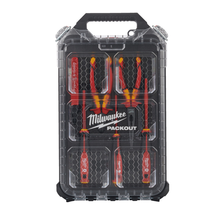 Milwaukee Elektriker Handwerkzeuge Set im PACKOUT Organiser - 1 Stk.