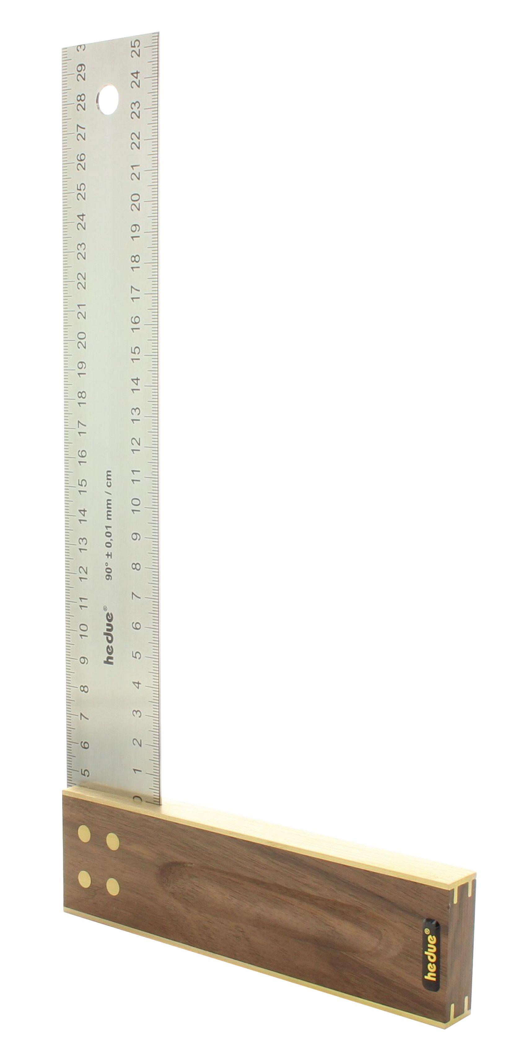 Hedue Tischlerwinkel Nussbaum 300 mm Edelstahlblatt 45 mm Hedue Tischlerwinkel Nussbaum 300 mm Edelstahlblatt 45 mm