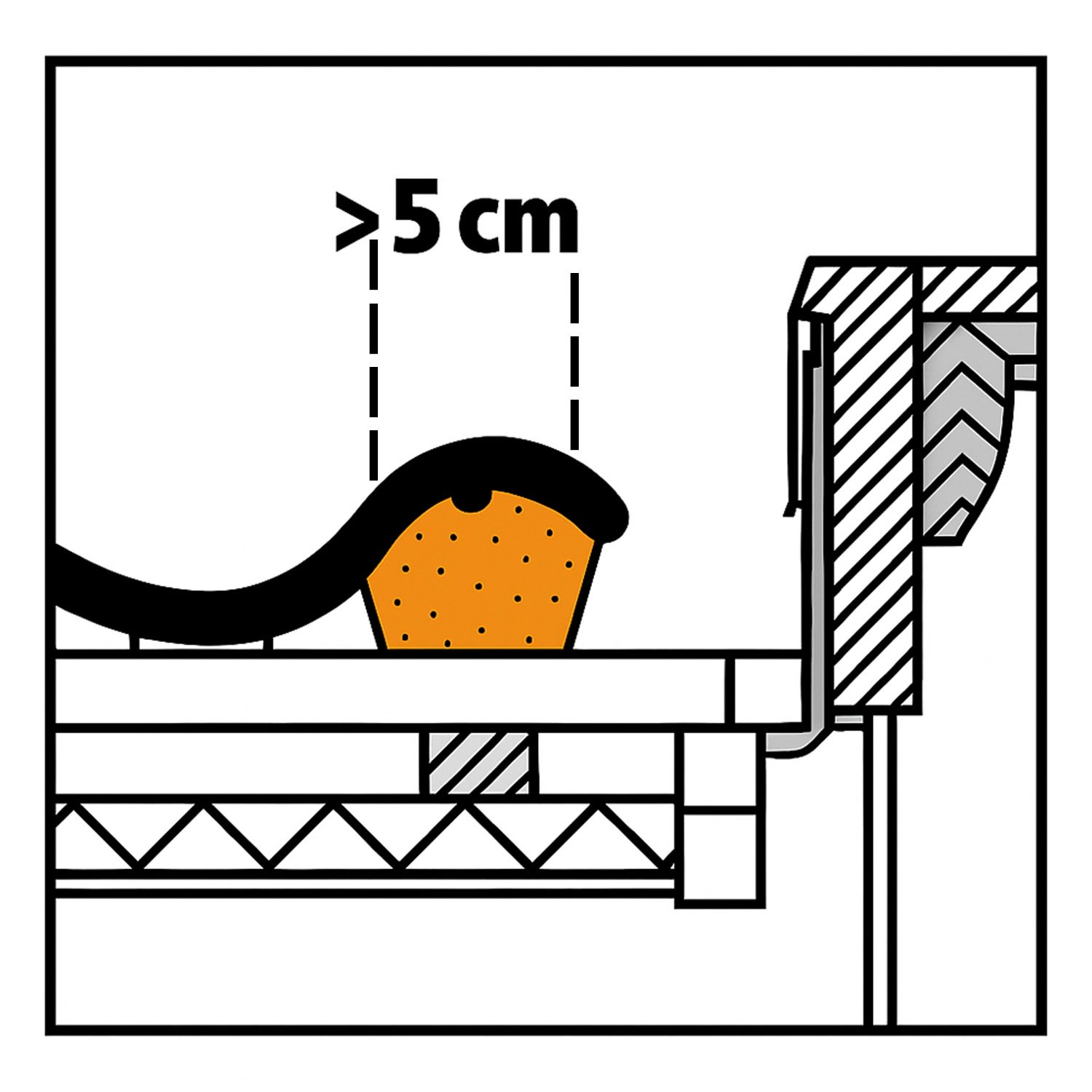 Allform Flexim Dachmörtel grau 5 Streifen