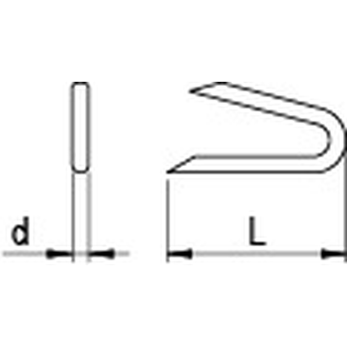 Reisser Krampen 2,5x25 mm, Stahl, blau verzinkt - 500 g