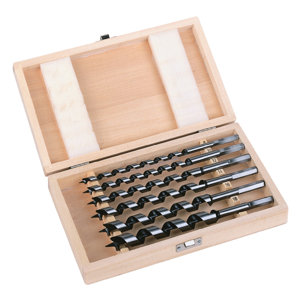 Milwaukee WS-Holz Schlangenbohrer Kassette 6-teilig, 8/10/12/14/16/18 x 230 mm - 1 Stk. Milwaukee WS-Holz Schlangenbohrer Kassette 6-teilig, 8/10/12/14/16/18 x 230 mm - 1 Stk.