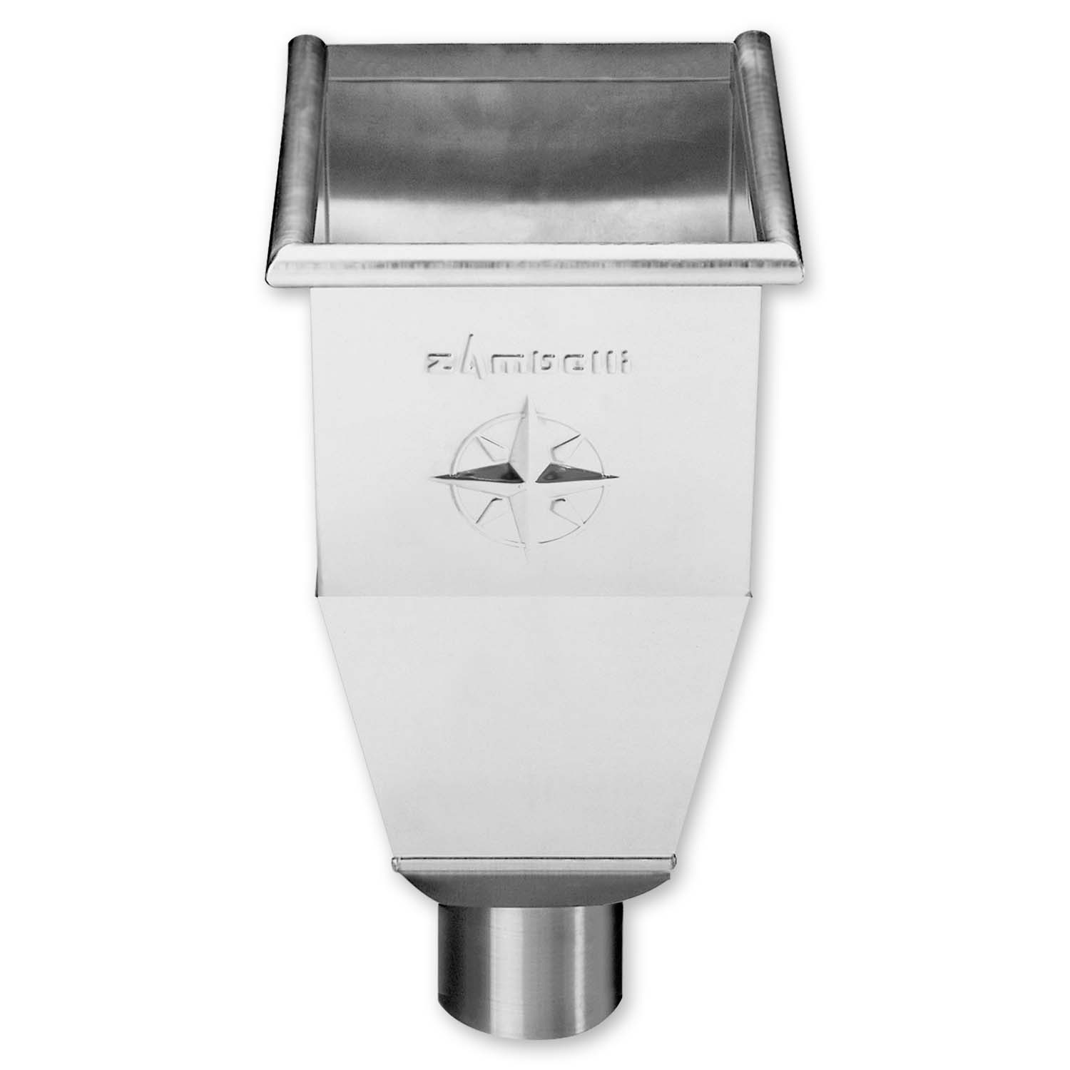 Zambelli Wasserfangkasten lang 100 mm Ablauf exzentrisch, wandanliegend, Titanzink Zambelli Wasserfangkasten lang 100 mm Ablauf exzentrisch, wandanliegend, Titanzink