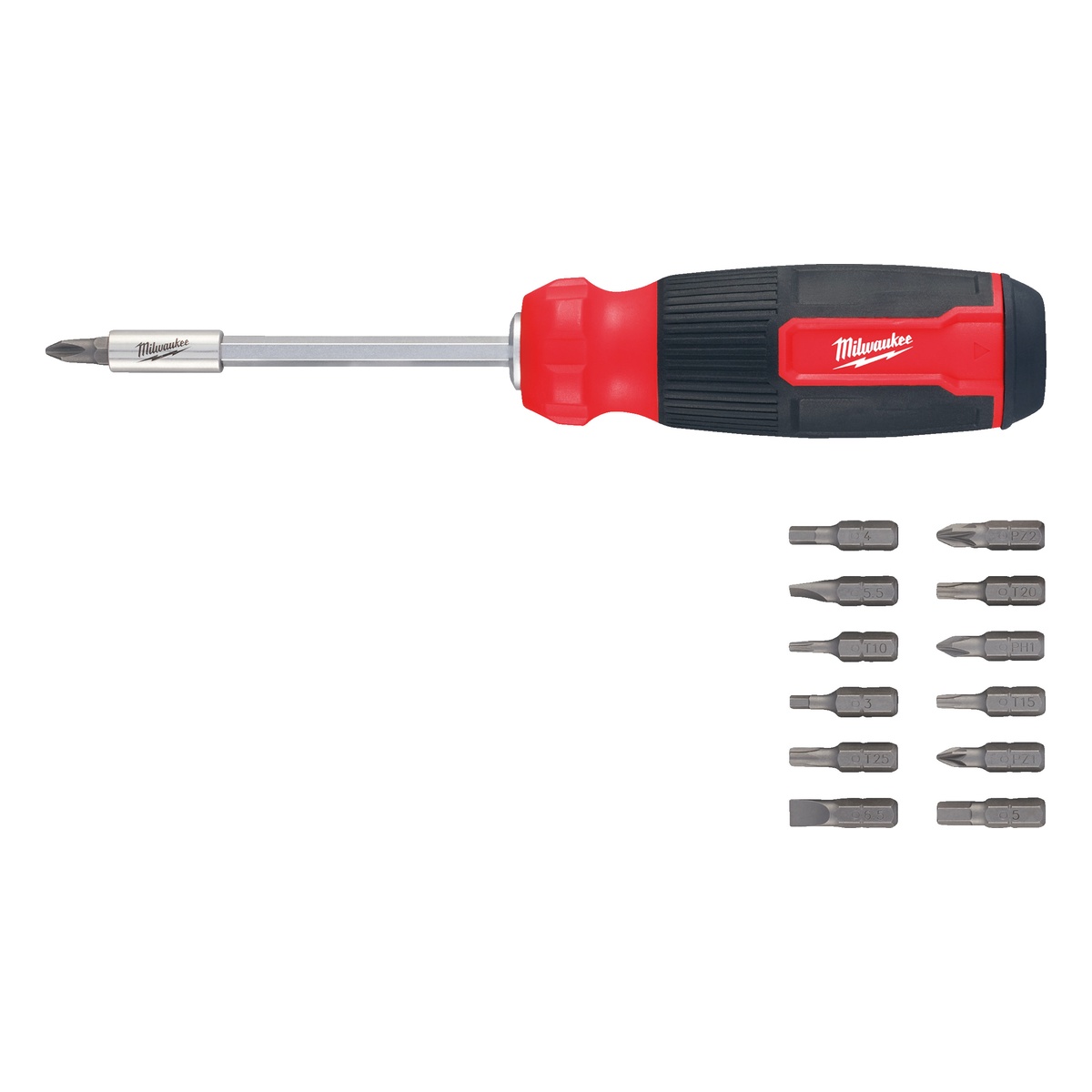 Milwaukee Multi-Bit Schraubendreher 14 in 1 inkl. 13 Bits PH/PZ/TX/SL/HEX - 1 Stk.