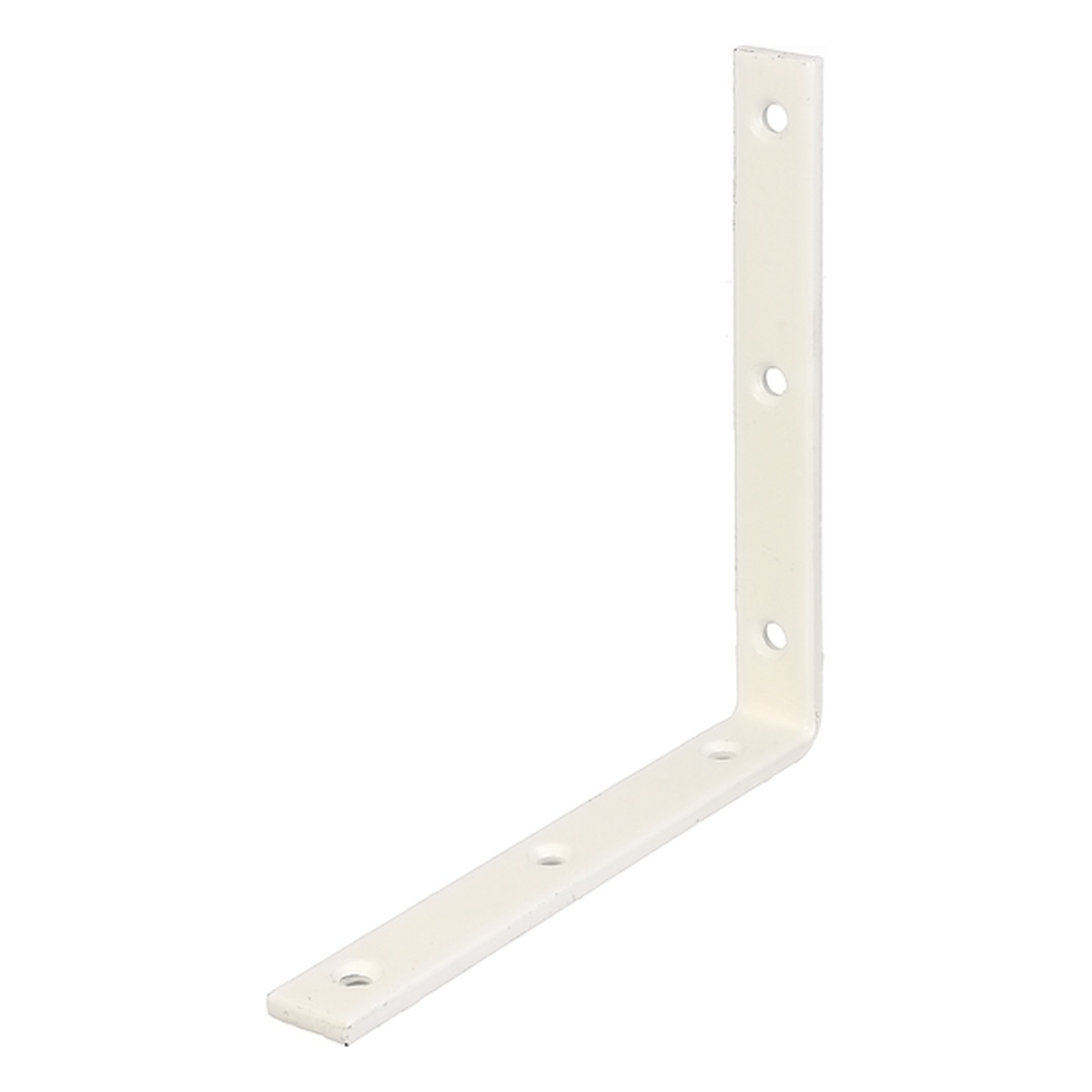 Alberts Balkenwinkel, schmal, gleichschenklig, 160 x 160 x 20 mm, Stahl roh, zinkphosphatiert, weiß kunststoffbeschichtet - 1 Stk.