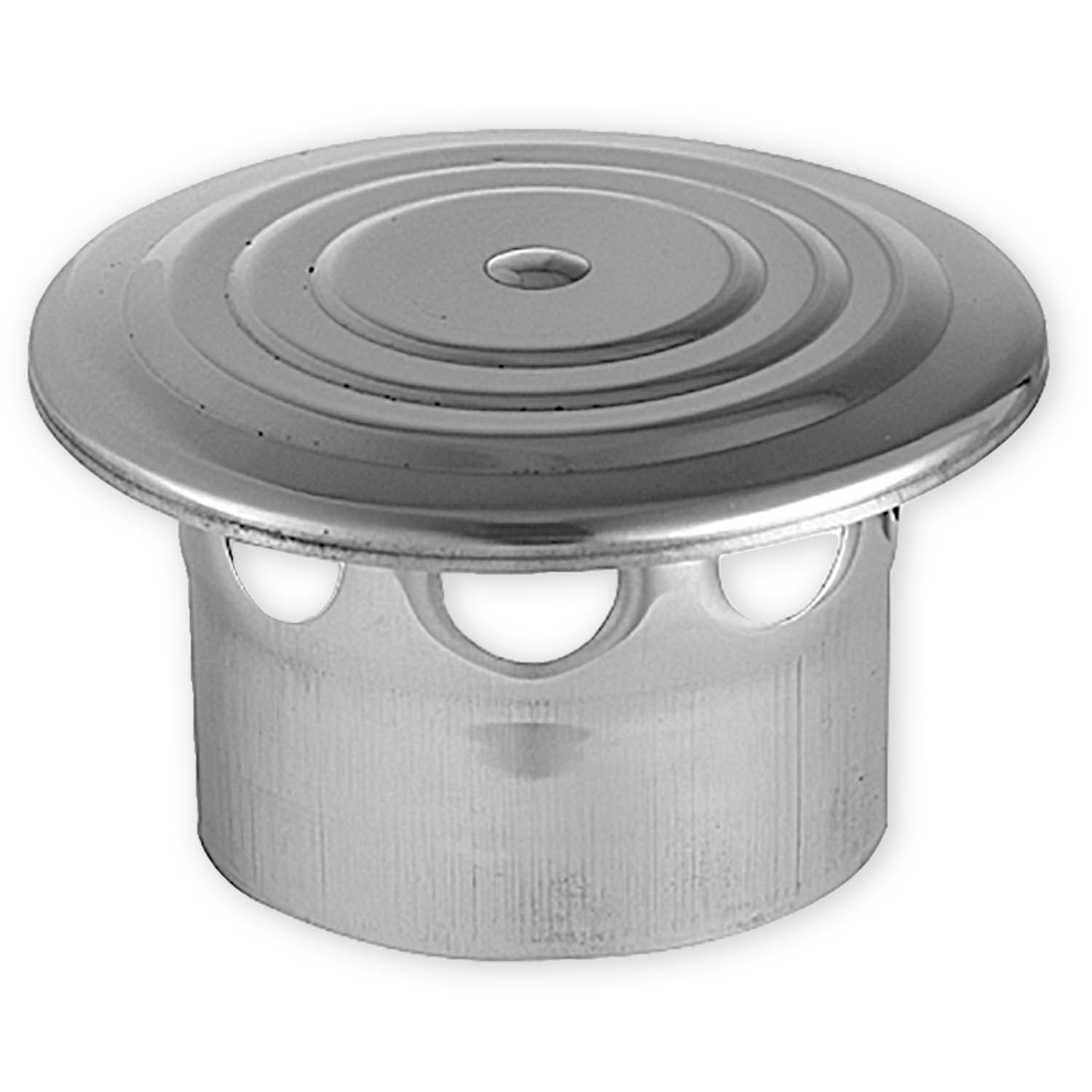 Zambelli Dunsthaube Titanzink 76 mm, Ventilationshaube blank-zink grau