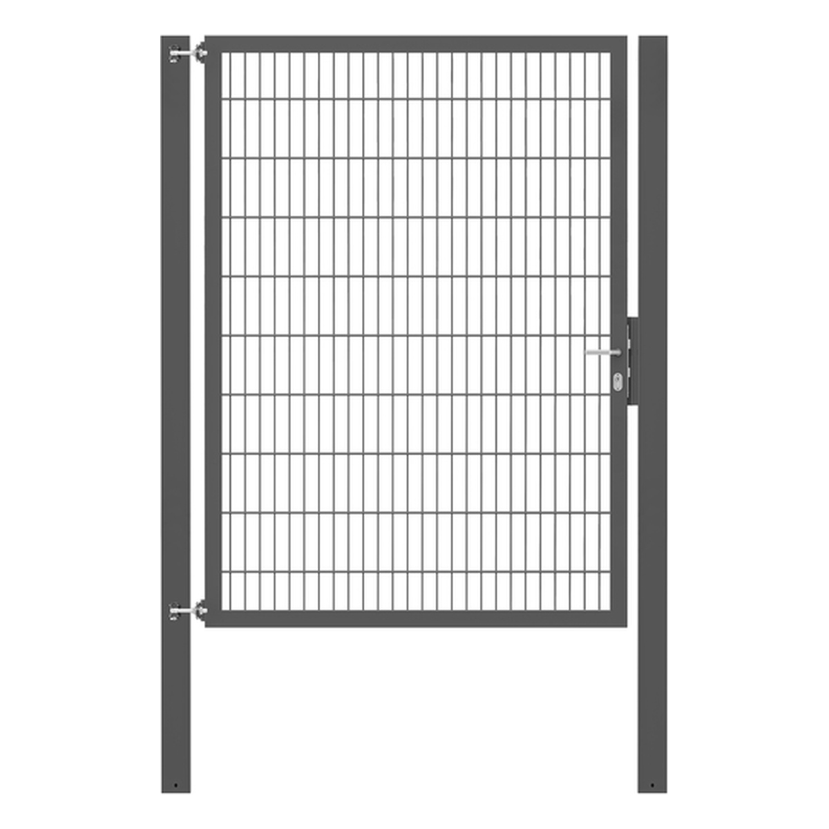 Alberts Einzeltor Flexo Plus, Typ 8/6/8, 2000 x 1500 mm, Pfosten: 100 x 100 mm, Stahl roh, feuerverzinkt, anthrazit kunststoffbeschichtet RAL 7016 - 1