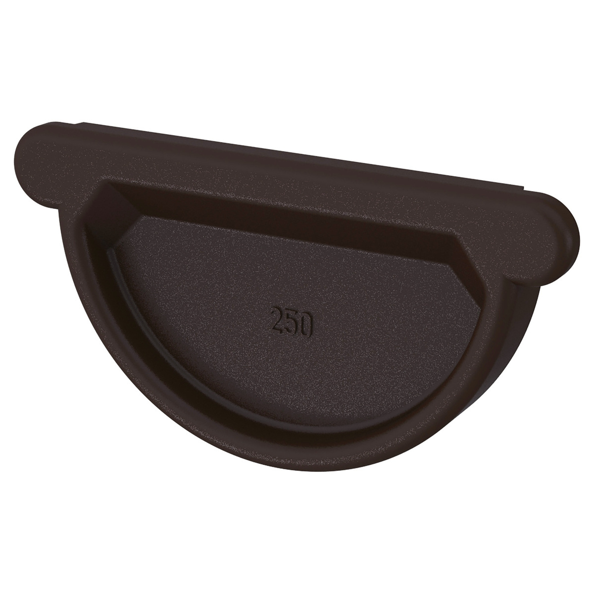 Zambelli Steckboden mit Dichtlippe halbrund 250, 8-teilig, Dunkelbraun RAL 8019, COLORDUR - 1 Stk.