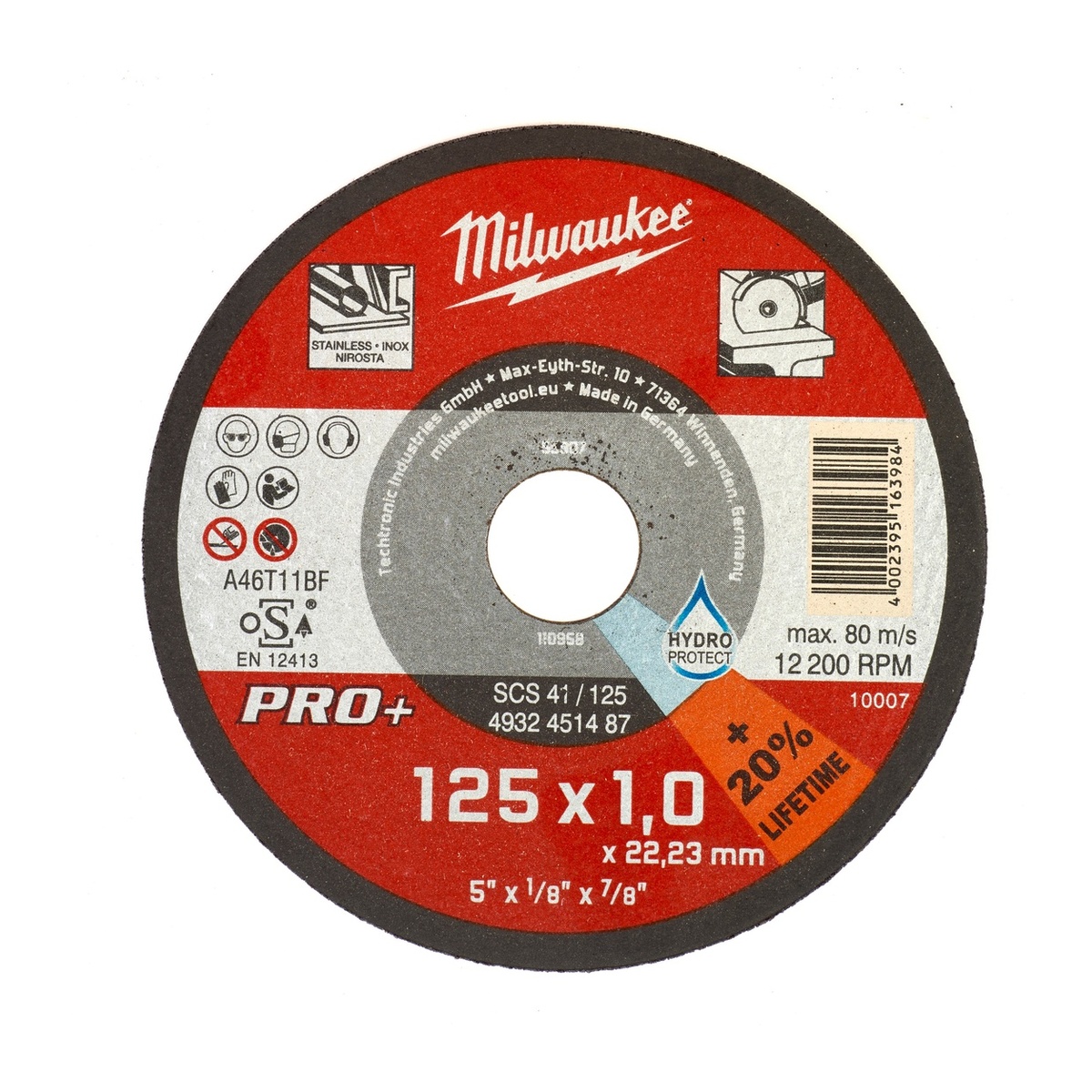 Milwaukee Metalltrennscheibe PRO+ INOX SCS41
