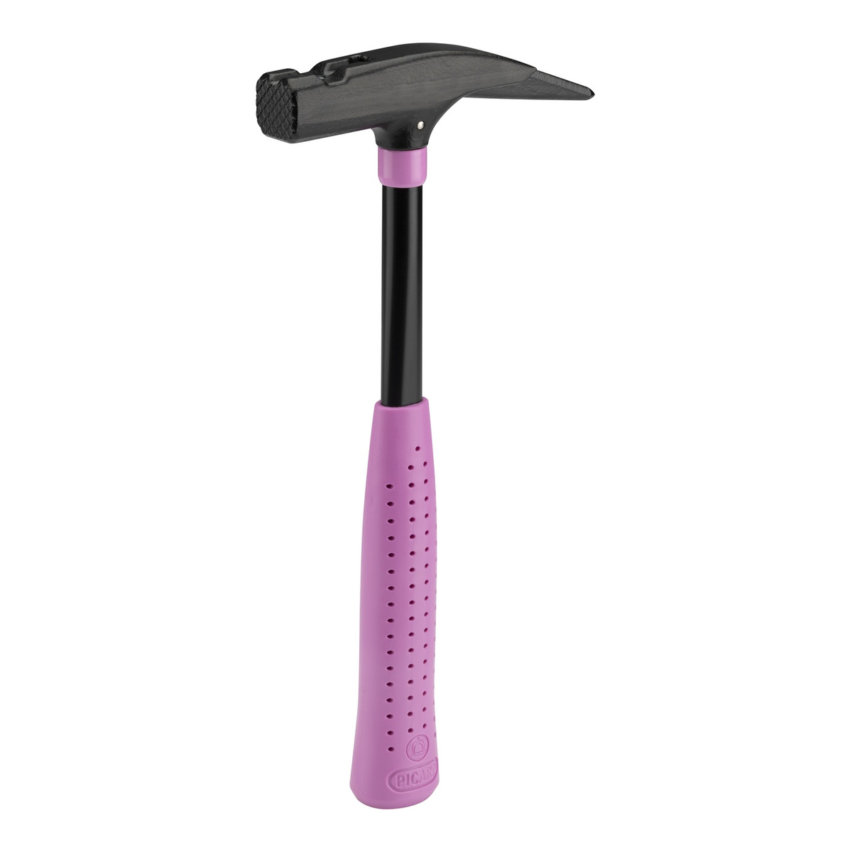 Picard Latthammer Nr. 626M Pink Edition, 600 g, Stahlrohrstiel, magnetischer Nagelhalter