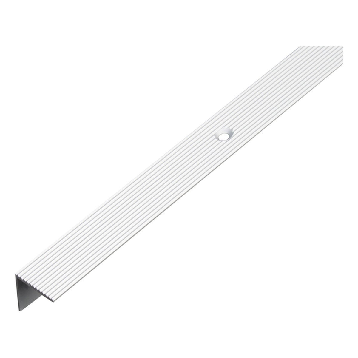 Alberts Treppenkanten-Schutzprofil, fein geriffelt,20 x 20 x 1,8 mm, Länge: 2000 mm, Aluminium, silberfarbig eloxiert - 1 Stk.