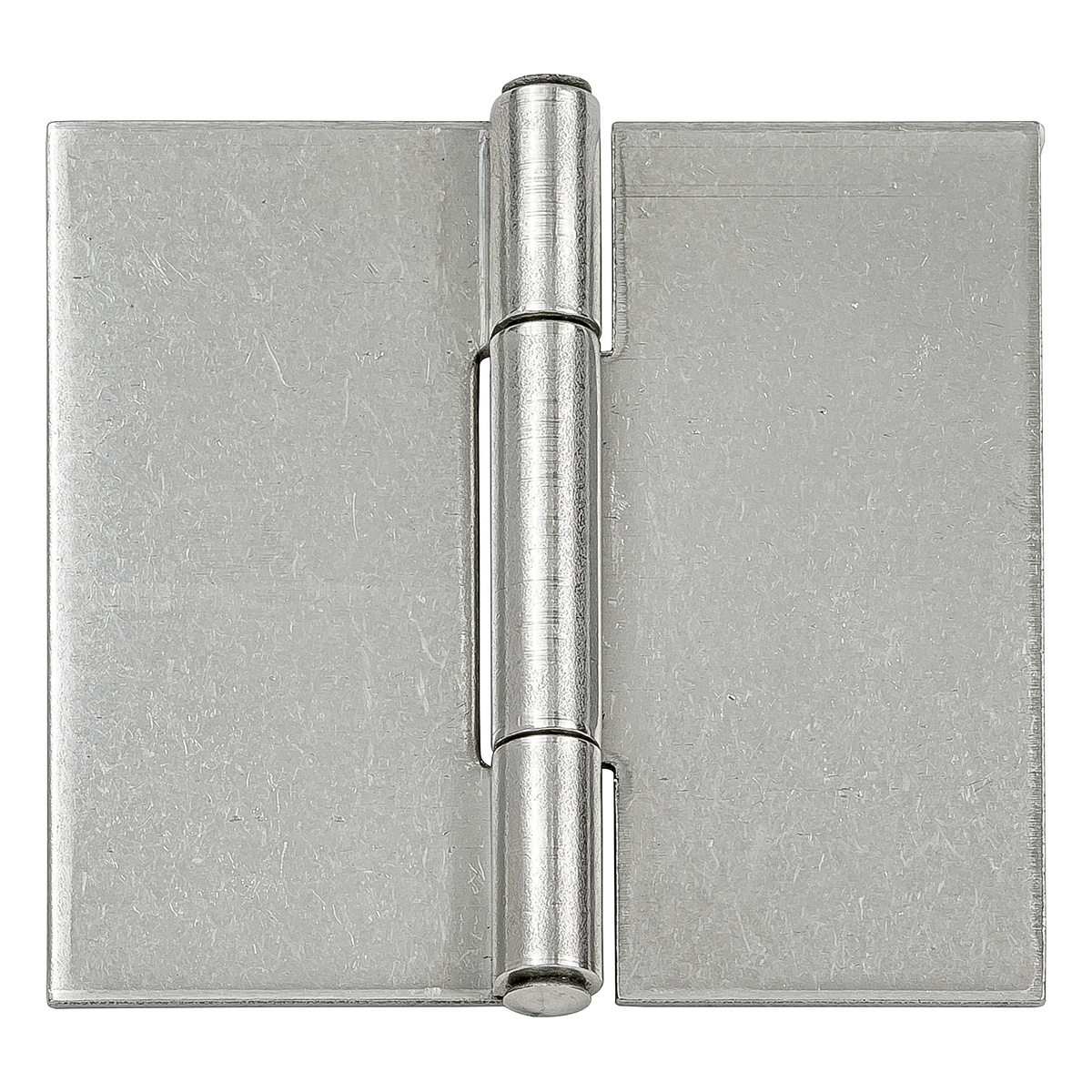 Vormann Gerolltes käntiges Scharnier Edelstahl 40 x 40 mm ungebohrt, 1 Stk.