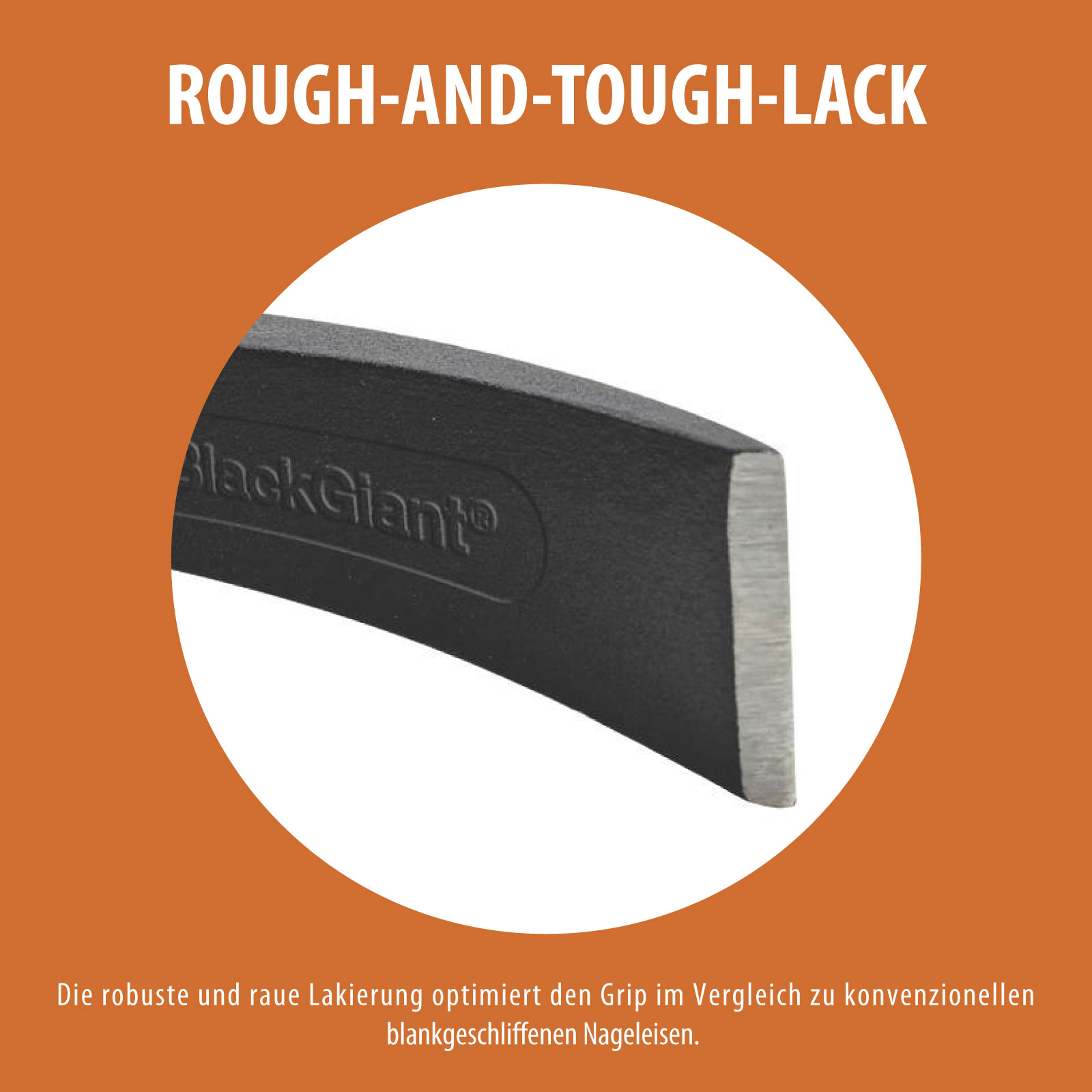 Picard Nageleisen BlackGiant Bar 610 mm, aus einem Stück geschmiedet, Doppel-T-Profil, 90-Grad-Design
