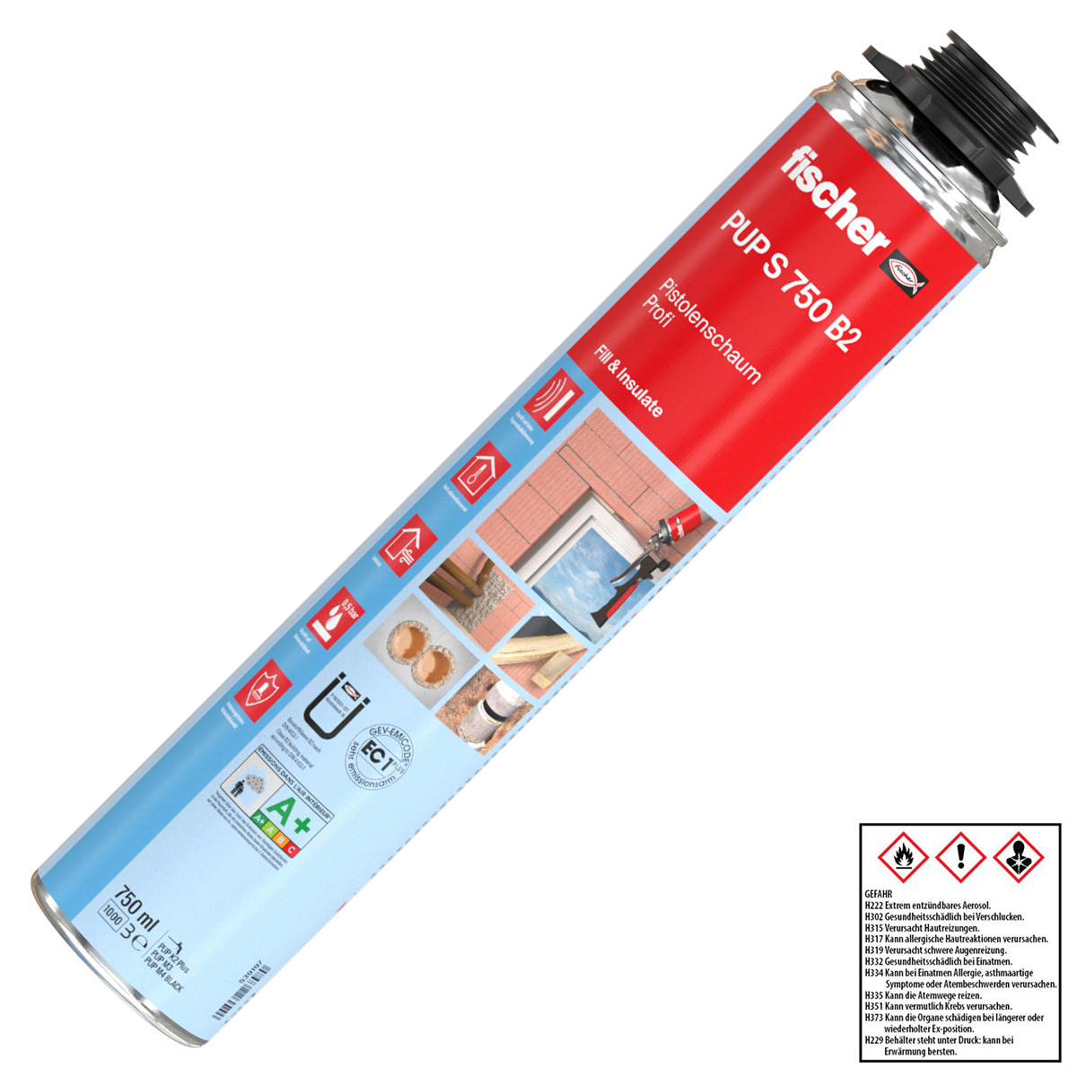 Fischer Bauschaum Pistolenschaum PUP S 750 1 Stück
