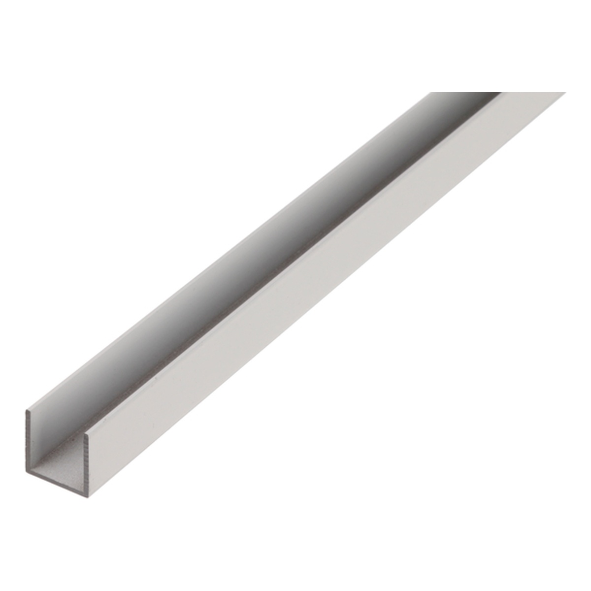 Alberts BA-Profil, U-Form, 10 x 10 x 1 x 2600 mm, Aluminium, weiß kunststoffbeschichtet RAL 9016 - 1 Stk.