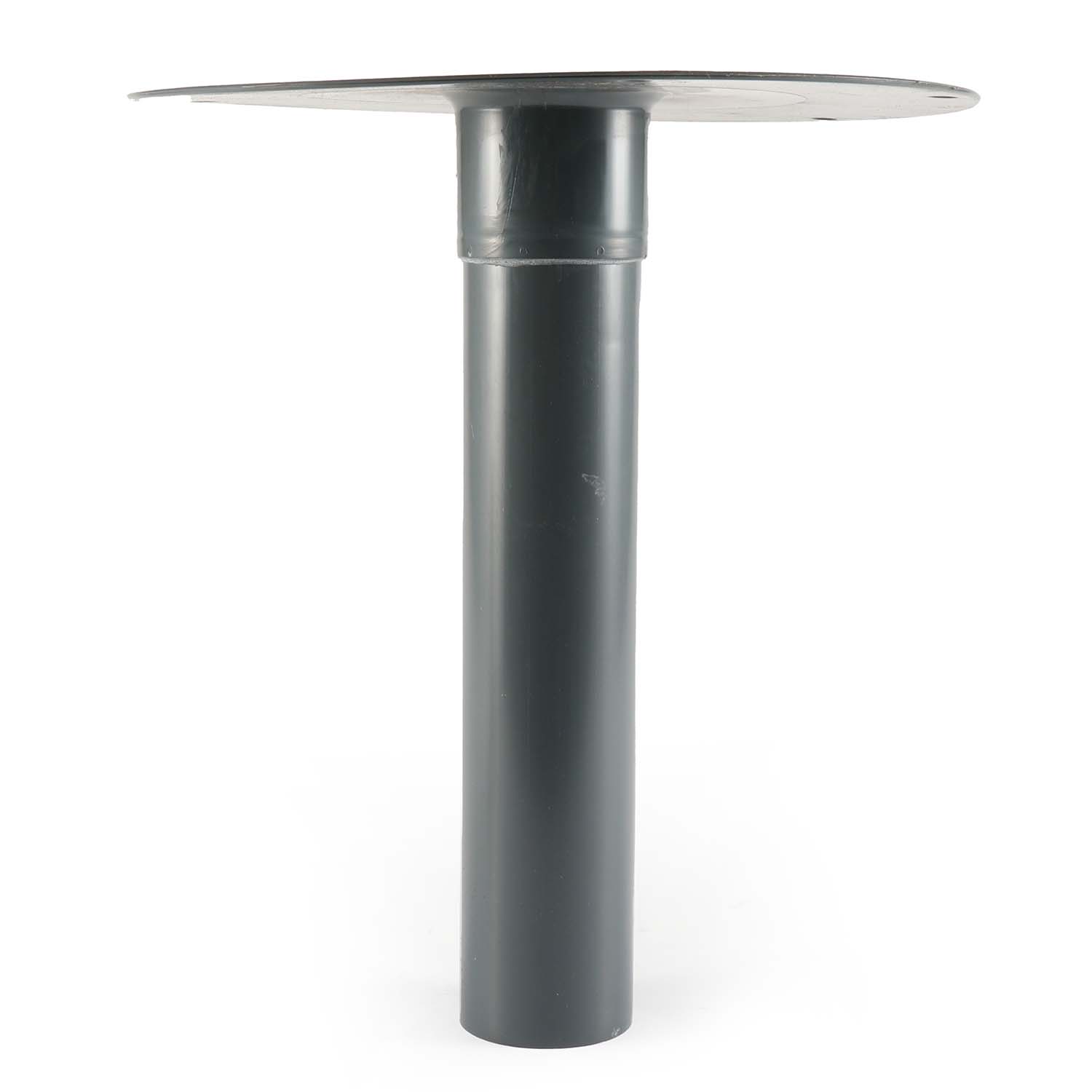 Fleck Flachdach-Unterteil DN 70 mit Flansch aus Hart-PVC