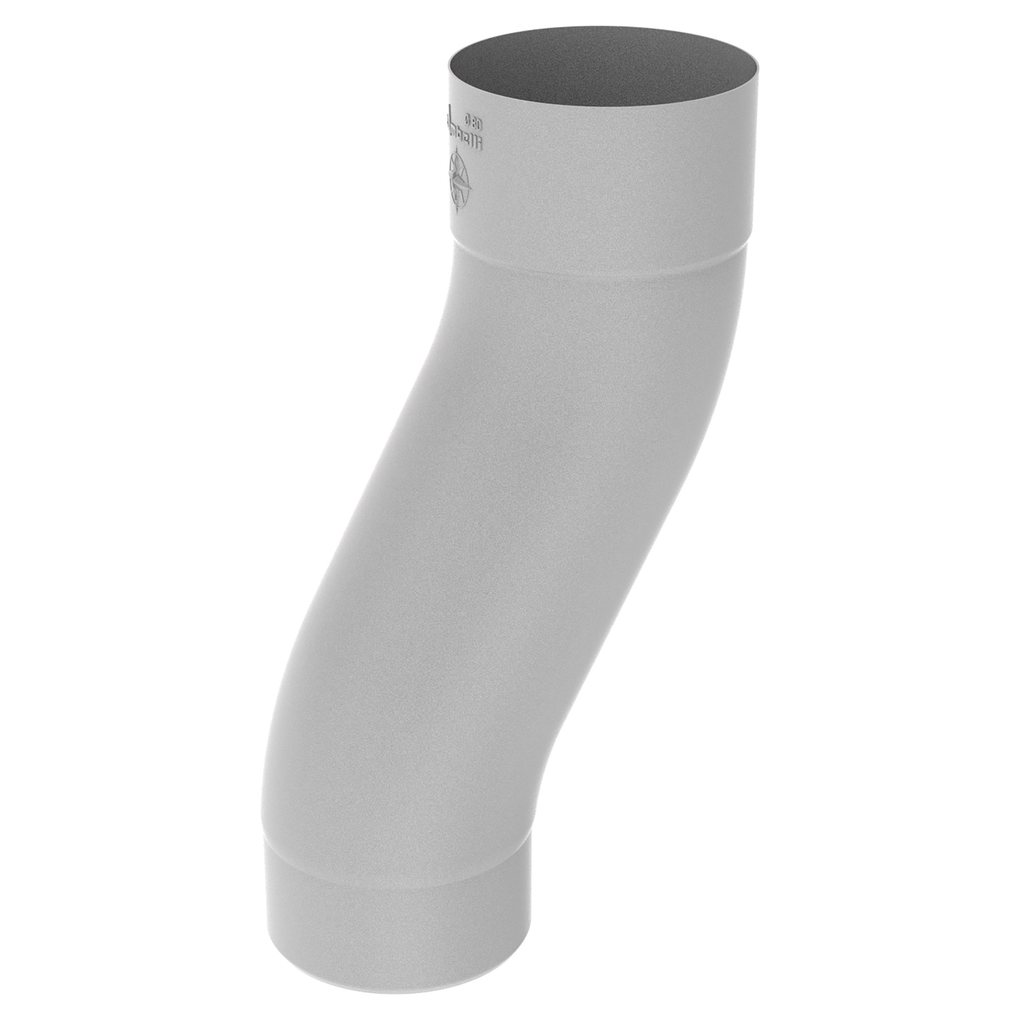 Zambelli Fallrohr-Sockelknie Meister-Sockelknie 80 mm, Weißaluminium RAL 9006, COLORDUR - 1 Stk.