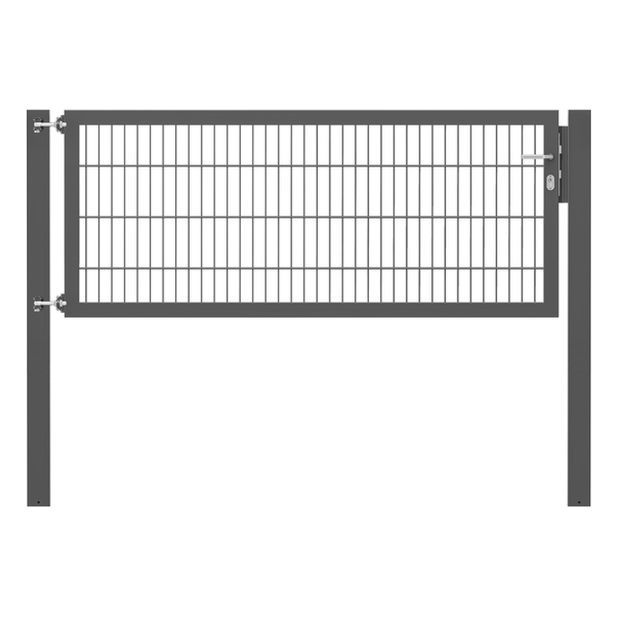 Alberts Einzeltor Flexo Plus, Typ 8/6/8, 800 x 2000 mm, Pfosten: 100 x 100 mm, Stahl roh, feuerverzinkt, anthrazit kunststoffbeschichtet RAL 7016 - 1 Stk.