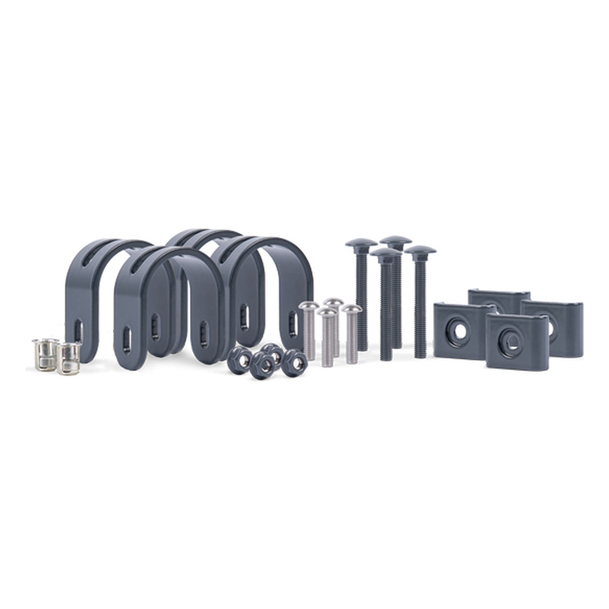 Alberts Zaunfeldhalter-Set für Zaunfelder, beweglich, 48 x 25 x 56 mm, Aluminium, anthrazit kunststoffbeschichtet - 1 Stk.