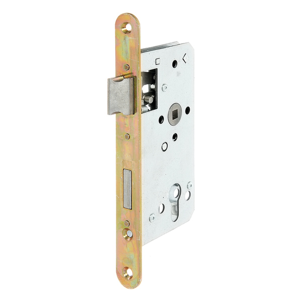 Alberts Einsteckschloss, speziell für Rahmentore, PZ mit Schließblech, 167 x 85 x 55 mm, Stahl roh, verzinkt - 1 Stk.