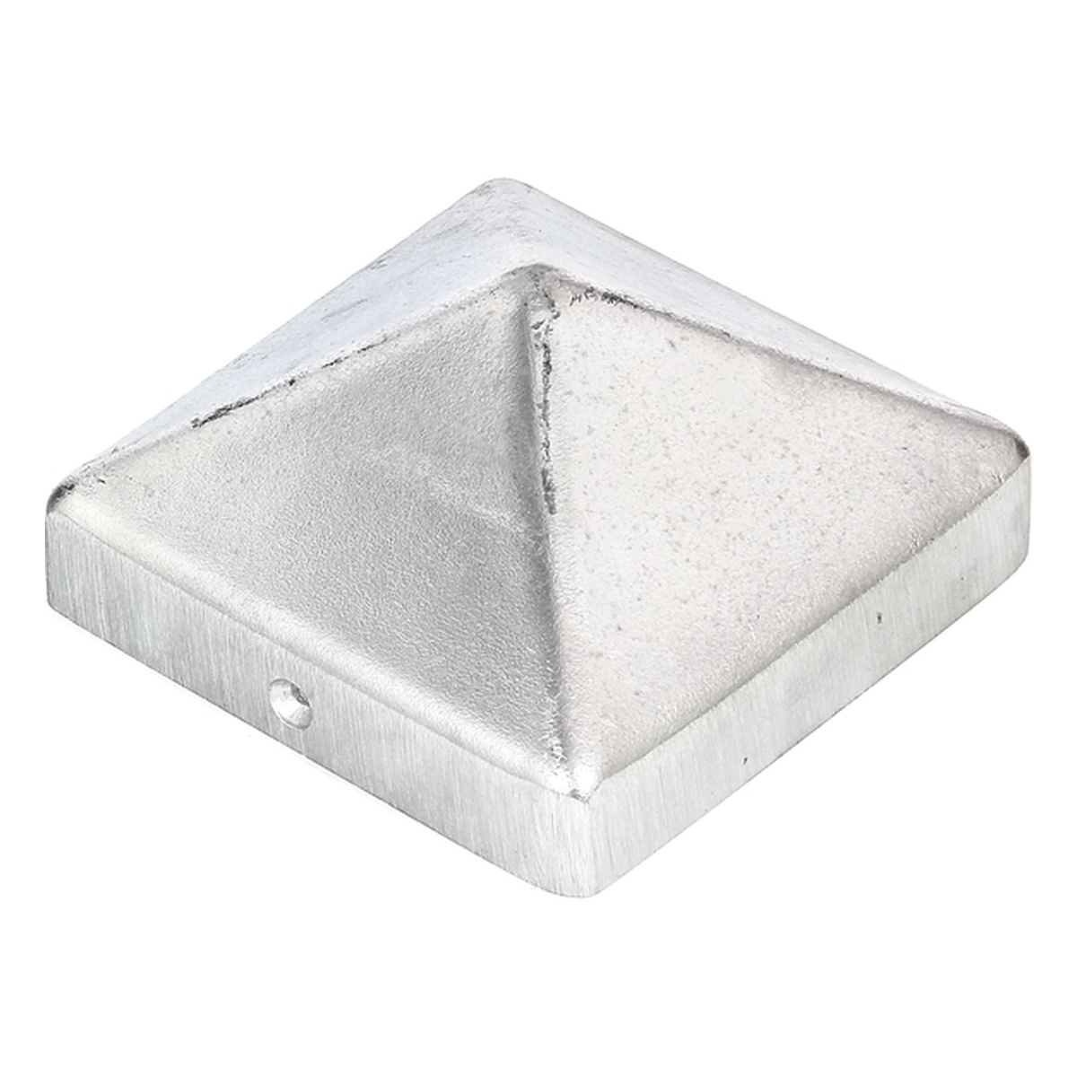 Alberts Pfostenkappe für Holzpfosten, hohe Form, 90 x 90 mm, Aluminiumguss, blank - 1 Stk.