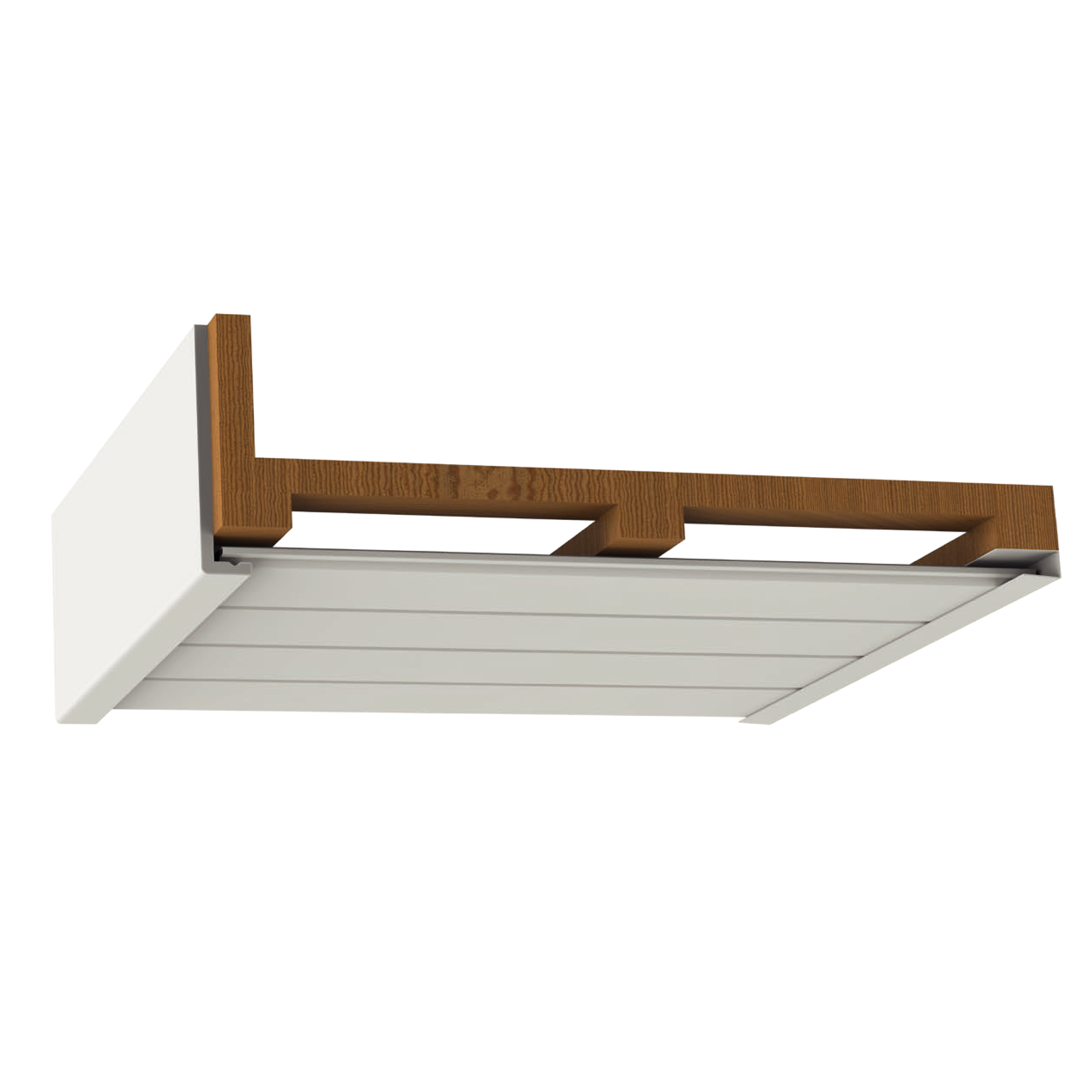 EXTE Profil Plank-Dach 250x17mm, Länge: 6 m, weiß (Preis pro Stück)