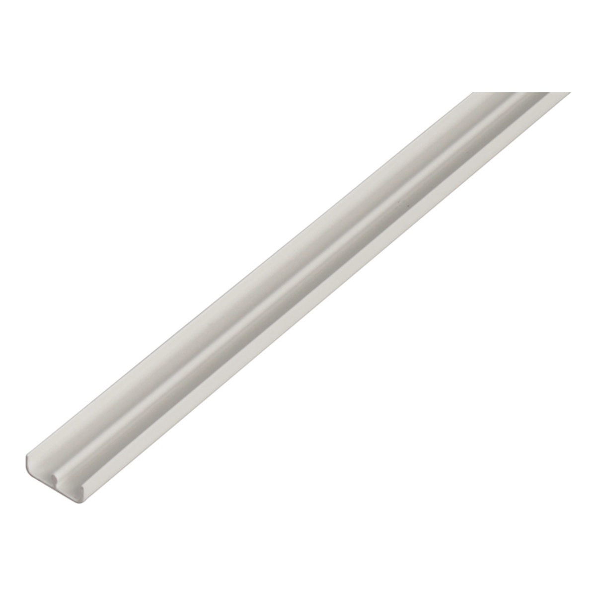 Alberts Führungsschienenprofil unten, 6,5 x 5 x 16 x 1000 mm, PVC-U, Farbe: weiß - 1 Stk.