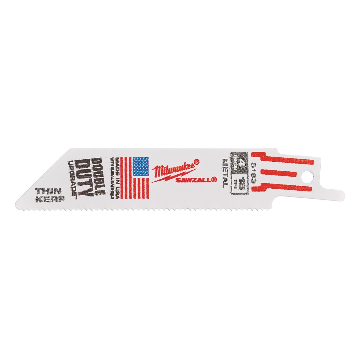 Milwaukee Säbelsägeblatt Metall THIN KERF 100 x 1,4 mm (18 TPI) - 5 Stk.