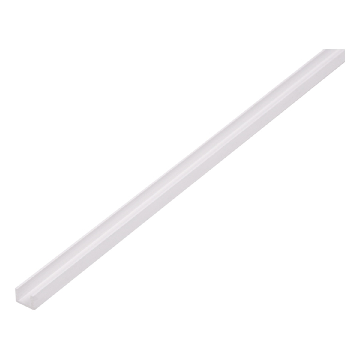 Alberts U-Profil, 8,7 x 6,2 x 1000 mm, PVC-U, Farbe: weiß - 1 Stk.