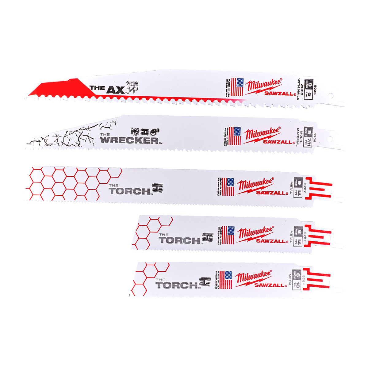 Milwaukee Säbelsägeblattset 5-teilig