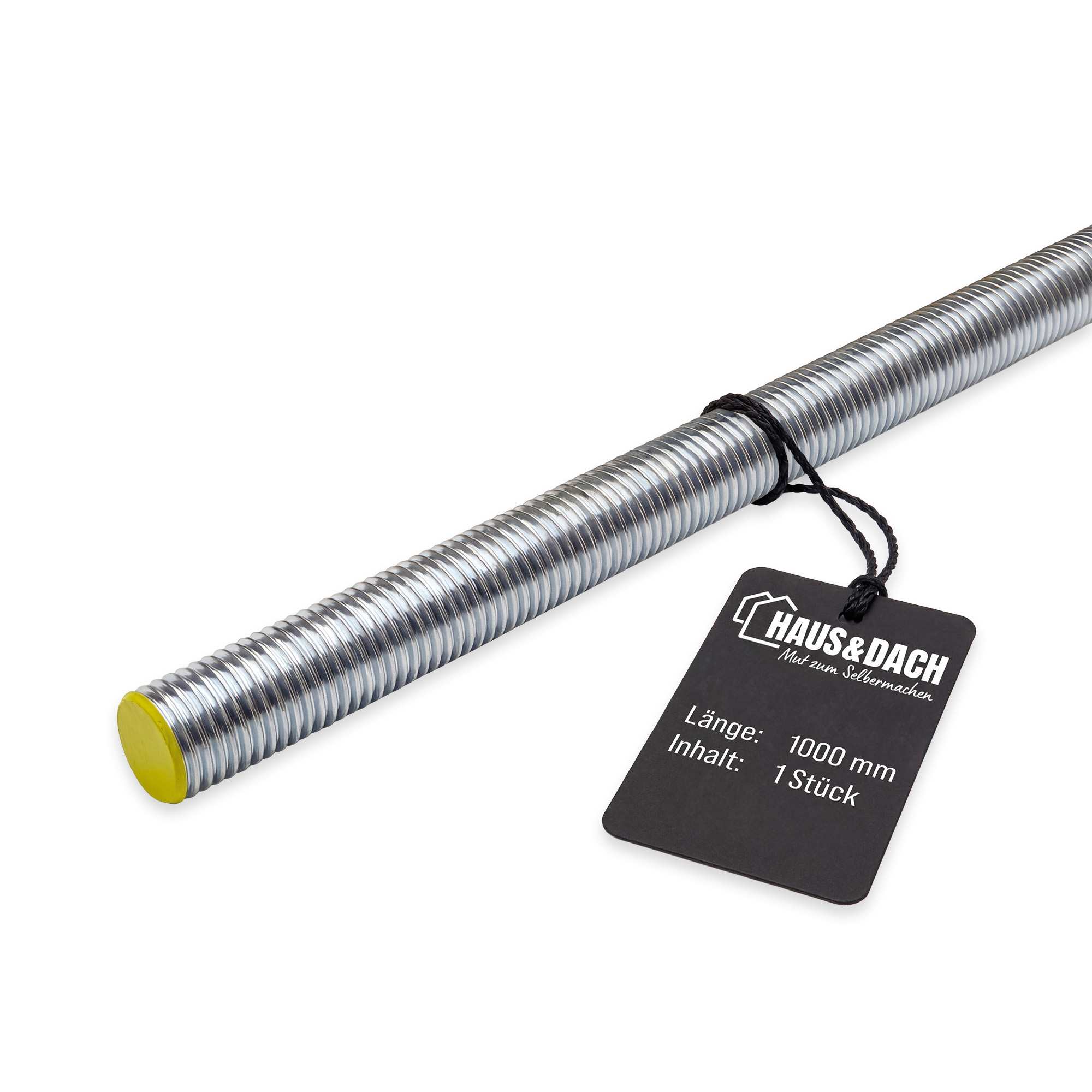 HAUS&DACH Gewindestange M16x1000 mm DIN 975 - Gewindestab für Montage, Bau & Befestigung, Stahl 8.8 galvanisch verzinkt - 1 Stk.