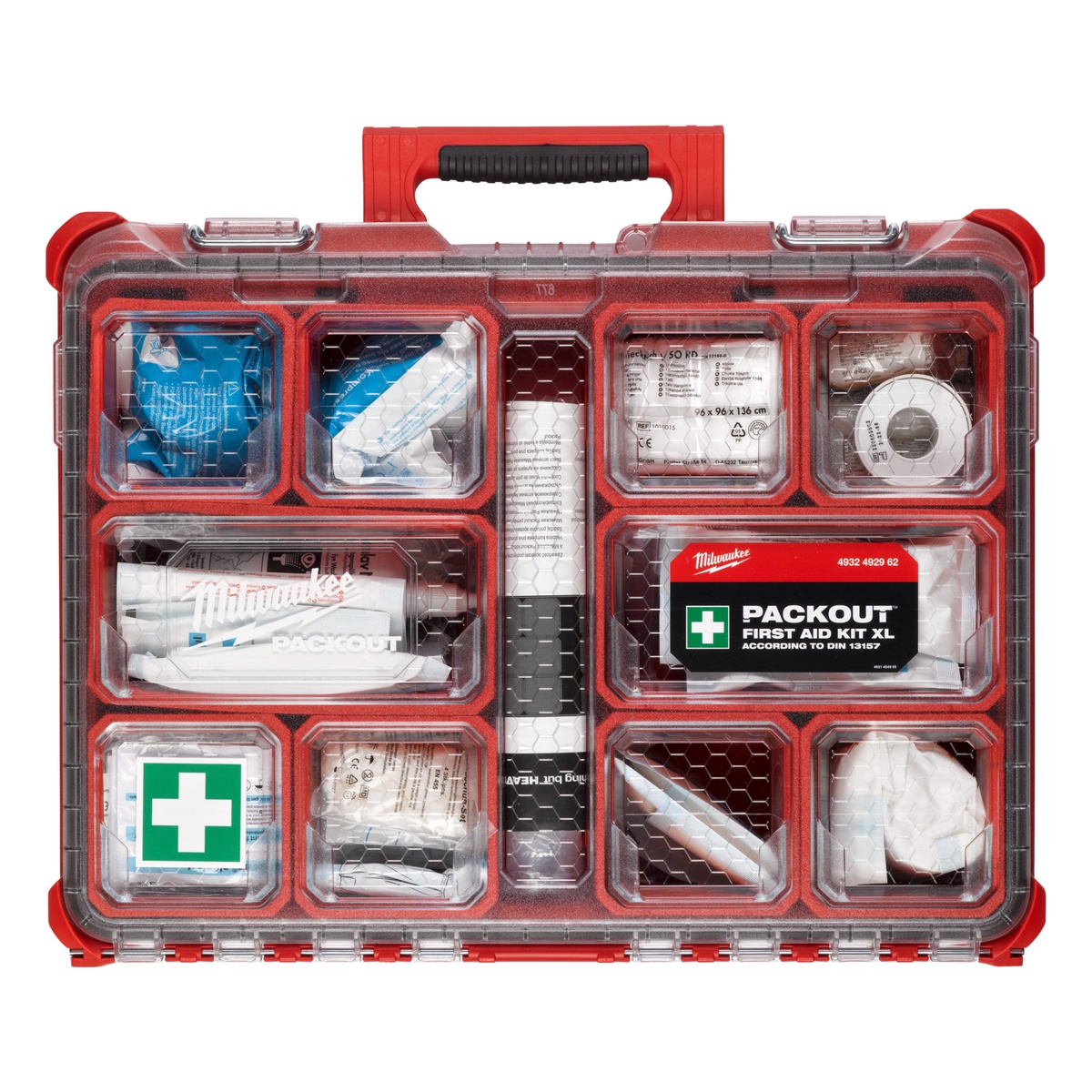 Milwaukee PACKOUT Erste-Hilfe-Kit XL im PACKOUT Organiser DIN 13157 - 1 Stk. Milwaukee PACKOUT Erste-Hilfe-Kit XL im PACKOUT Organiser DIN 13157 - 1 Stk.
