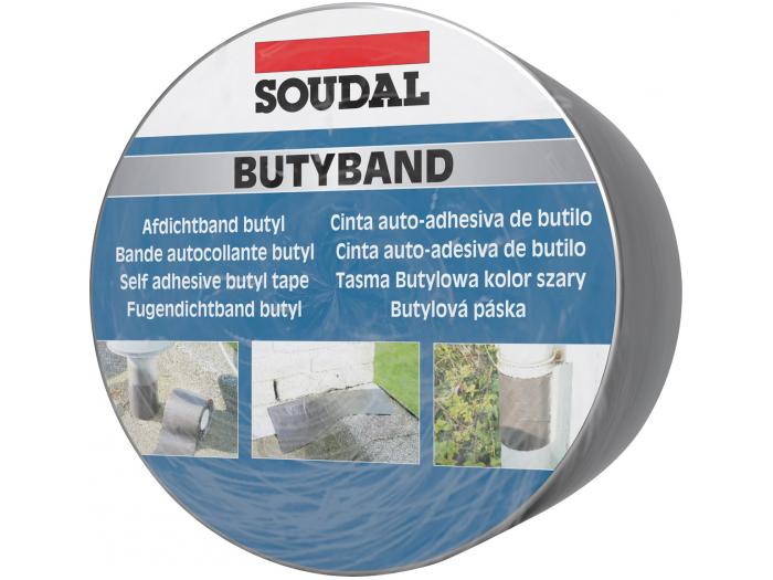 Soudal Butyband Butyl Dichtband 10 cm x 10 m bleifarben Soudal Butyband Butyl Dichtband 10 cm x 10 m bleifarben