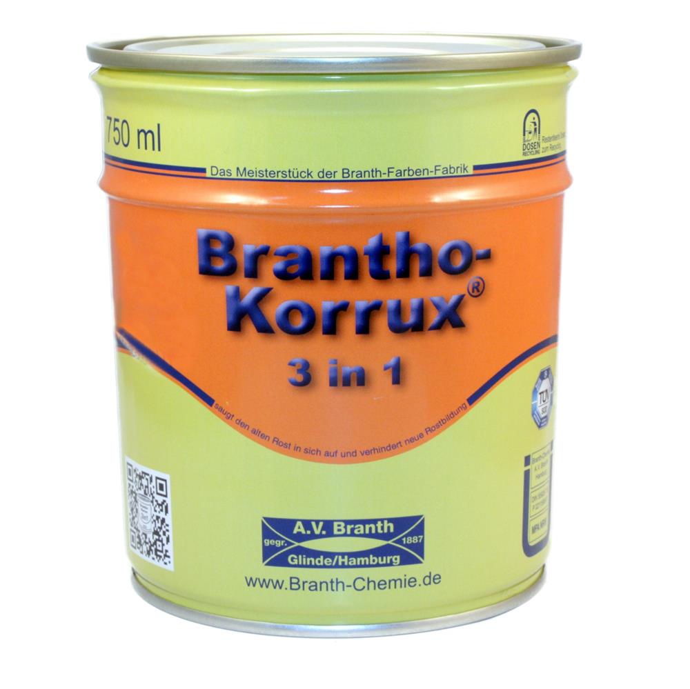 Brantho- Korrux "3 in 1" Metallschutzfarbe RAL 6011 lind-/resedagrün 0,75 l Dose