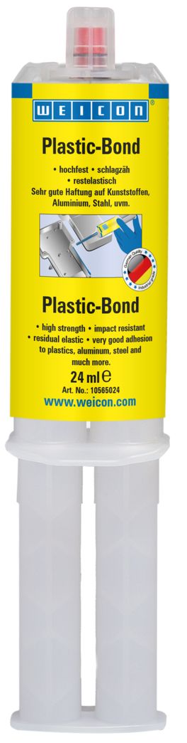 WEICON Plastic-Bond, Kunststoffklebstoff, 24 ml, cremeweiß, milchig