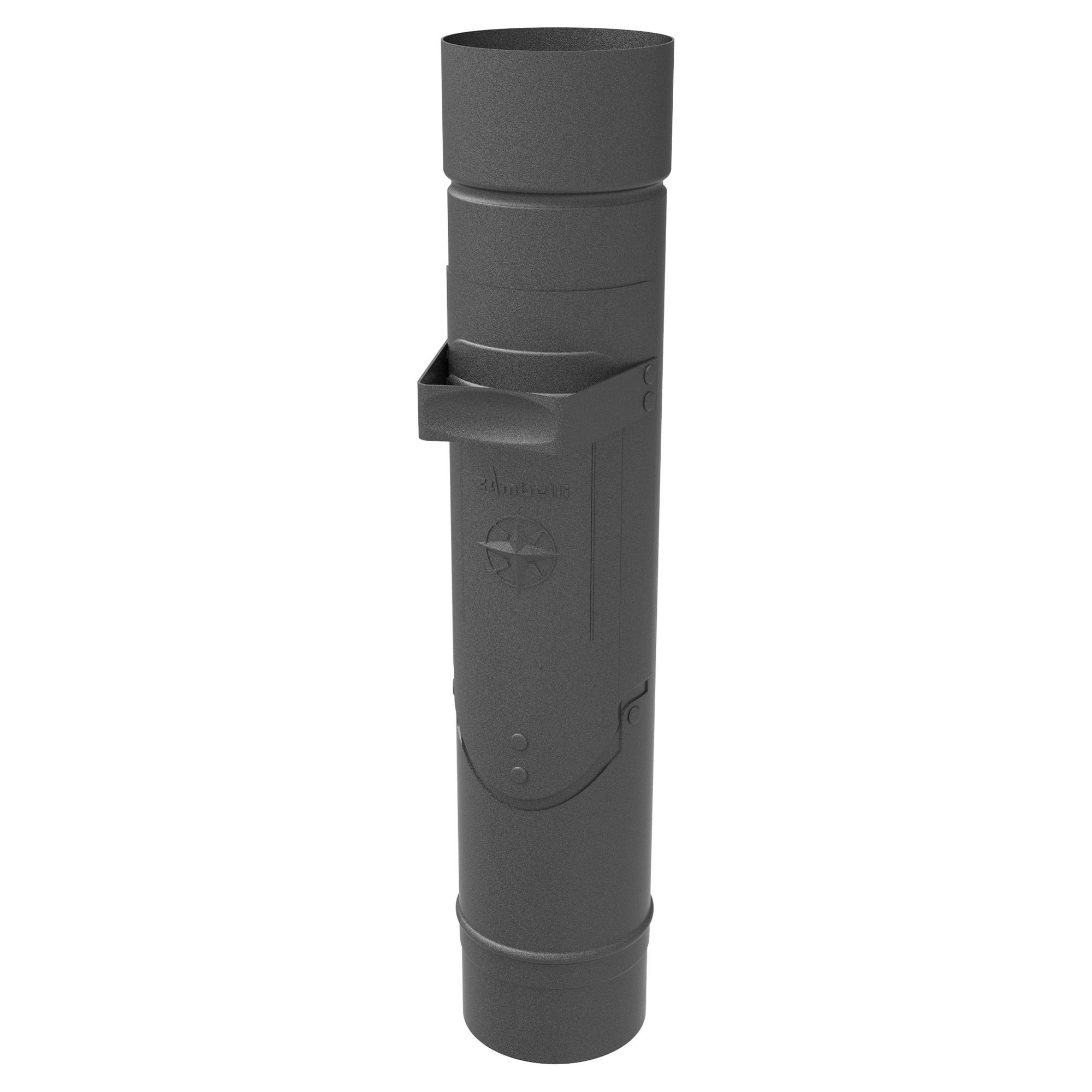 Zambelli Regenwasserklappe Ø 80 mm, Grau DB 703, COLORDUR, mit Sieb, mit Zambelli-Logo - 1 Stk.