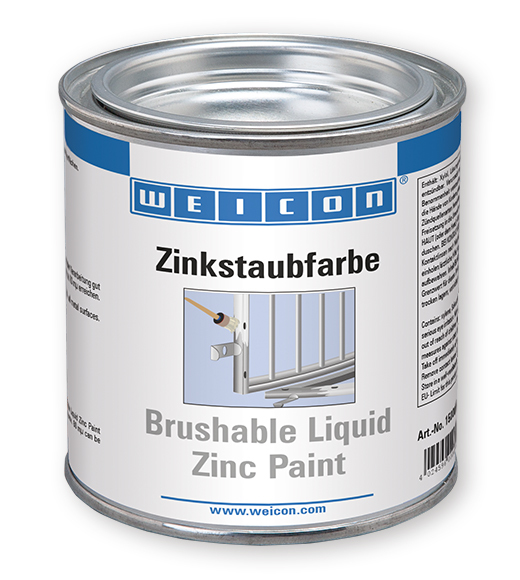 WEICON Zinkstaubfarbe, Korrosionsschutz aus Metallpigmentbeschichtung, 375 ml