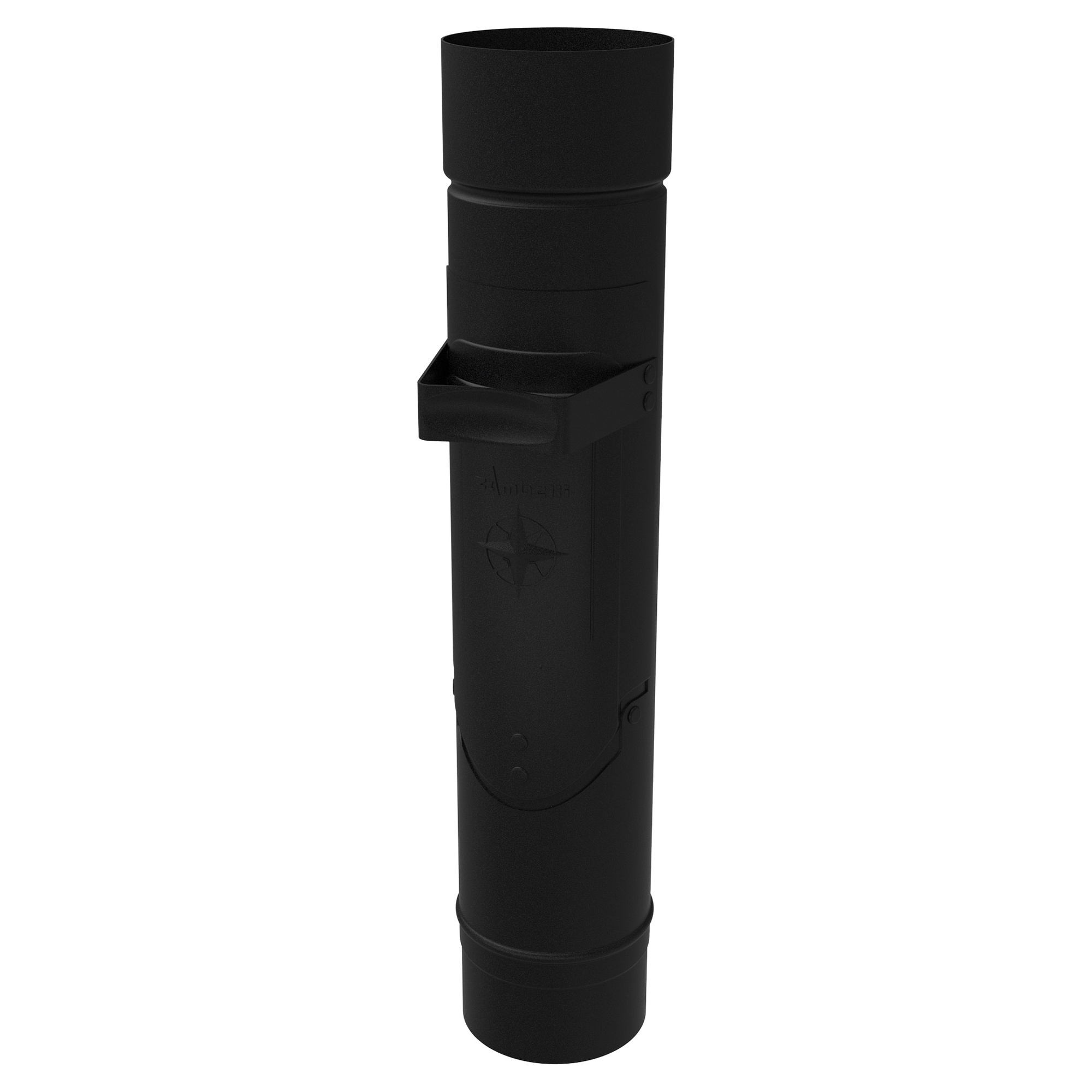 Zambelli Regenwasserklappe Ø 80 mm, Schwarz RAL 9005, COLORDUR, mit Sieb, mit Zambelli-Logo - 1 Stk.