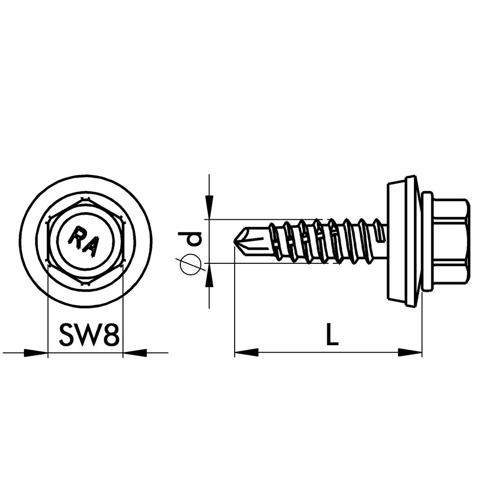 Reisser Bohrschraube Trapezblech 4,8 x 22 mm 100 Stk.