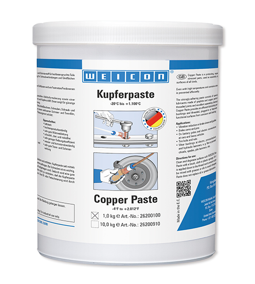 WEICON Kupferpaste, Schmier- und Trennmittelpaste auf Kupferbasis, 1 kg