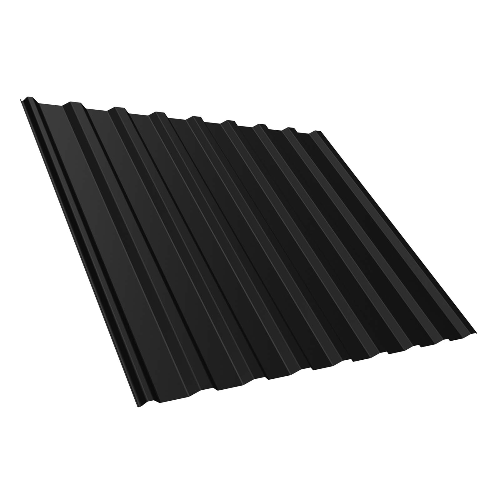 Trapezblech T20M Dach 0,5 mm, RAL 9005 Tiefschwarz, 1600 mm Länge