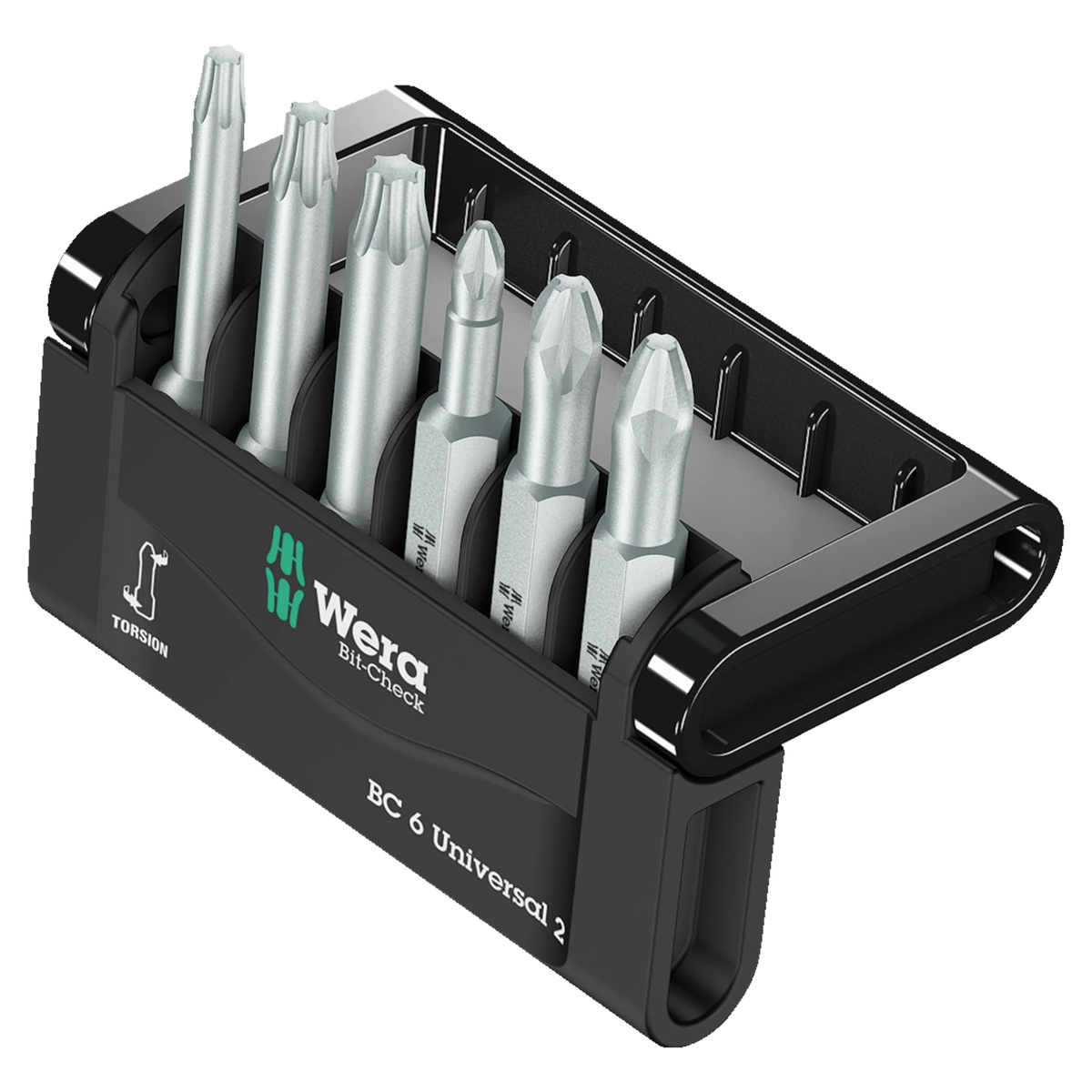Wera Bit-Set Bit-Check 6 Universal 2, 6-teilig, PH, PZ und TORX x 50 mm, zähhart