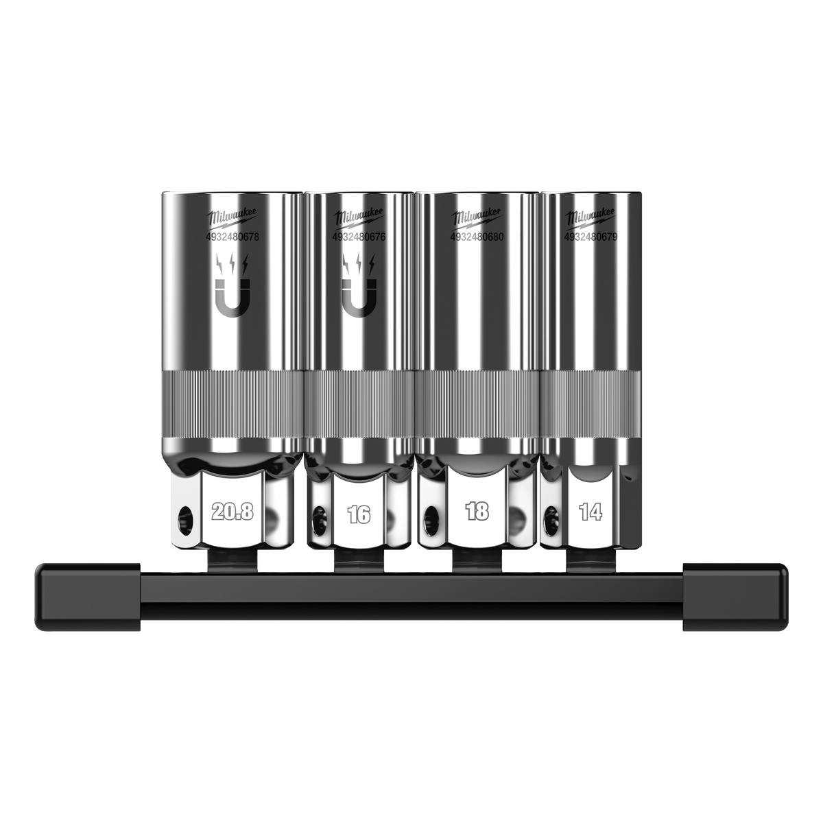 Milwaukee Zündkerzenschlüssel-Set 3/8", 4tlg.