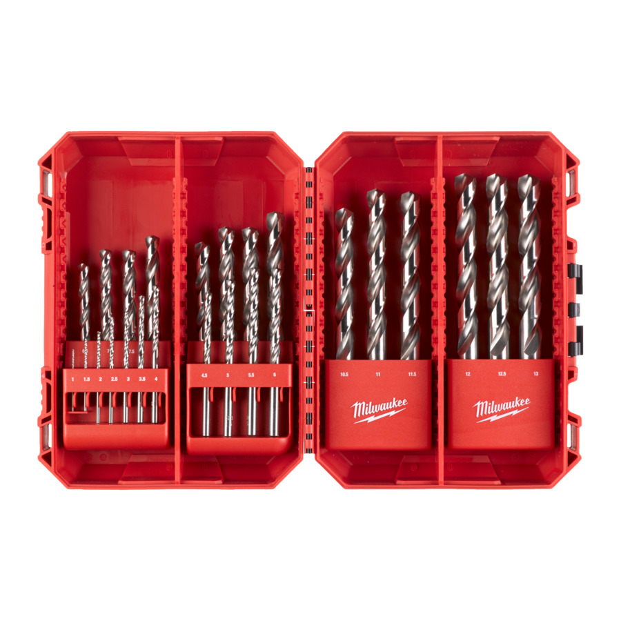 Milwaukee HSS-G THUNDERWEB Metallbohrer DIN 338 25-tlg. Set in PACKOUT kompatibler Kassette - 1 Stk. Milwaukee HSS-G THUNDERWEB Metallbohrer DIN 338 25-tlg. Set in PACKOUT kompatibler Kassette - 1 Stk.