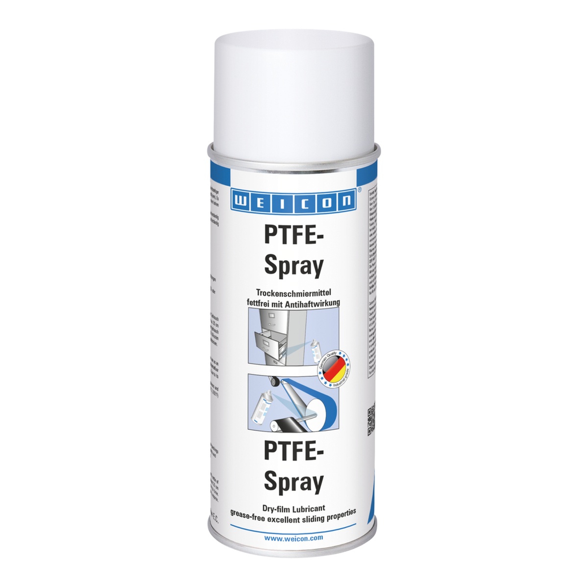 WEICON PTFE-Spray, fettfreies Trockenschmiermittel, 400 ml