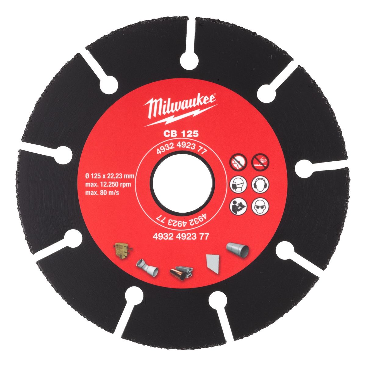 Milwaukee HM-Trennscheibe 125 mm für Holz, Kunststoff, Gipskarton - 1 Stk.