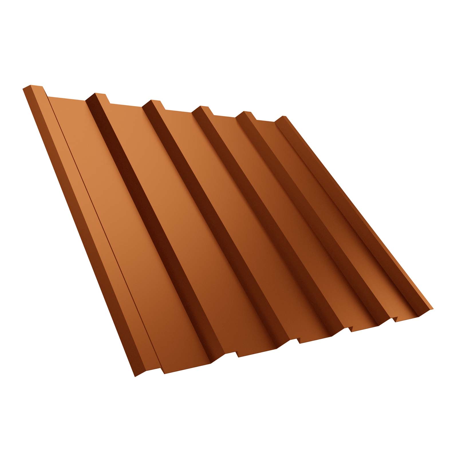 Trapezblech T35M Dach 0,5 mm, RAL 8004 Ziegelrot, 3800 mm Länge