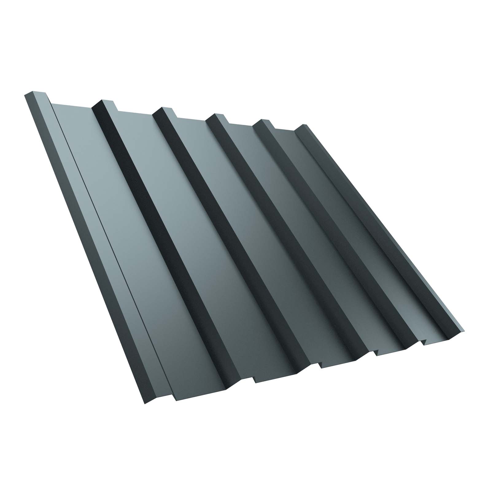 Trapezblech T35M Dach 0,5 mm, RAL 7000 Fehgrau, 600 mm Länge, Antikondensbeschichtet