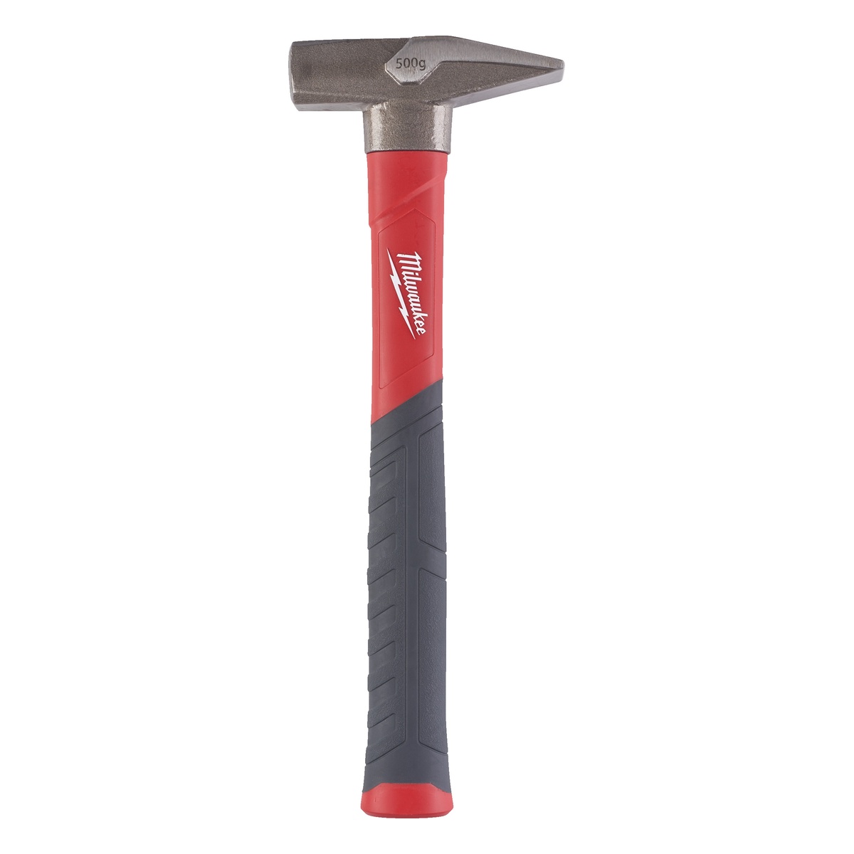 Milwaukee Schlosserhammer DIN 1041, 500 g, Fiberglasstiel mit Softgrip-Ummantelung