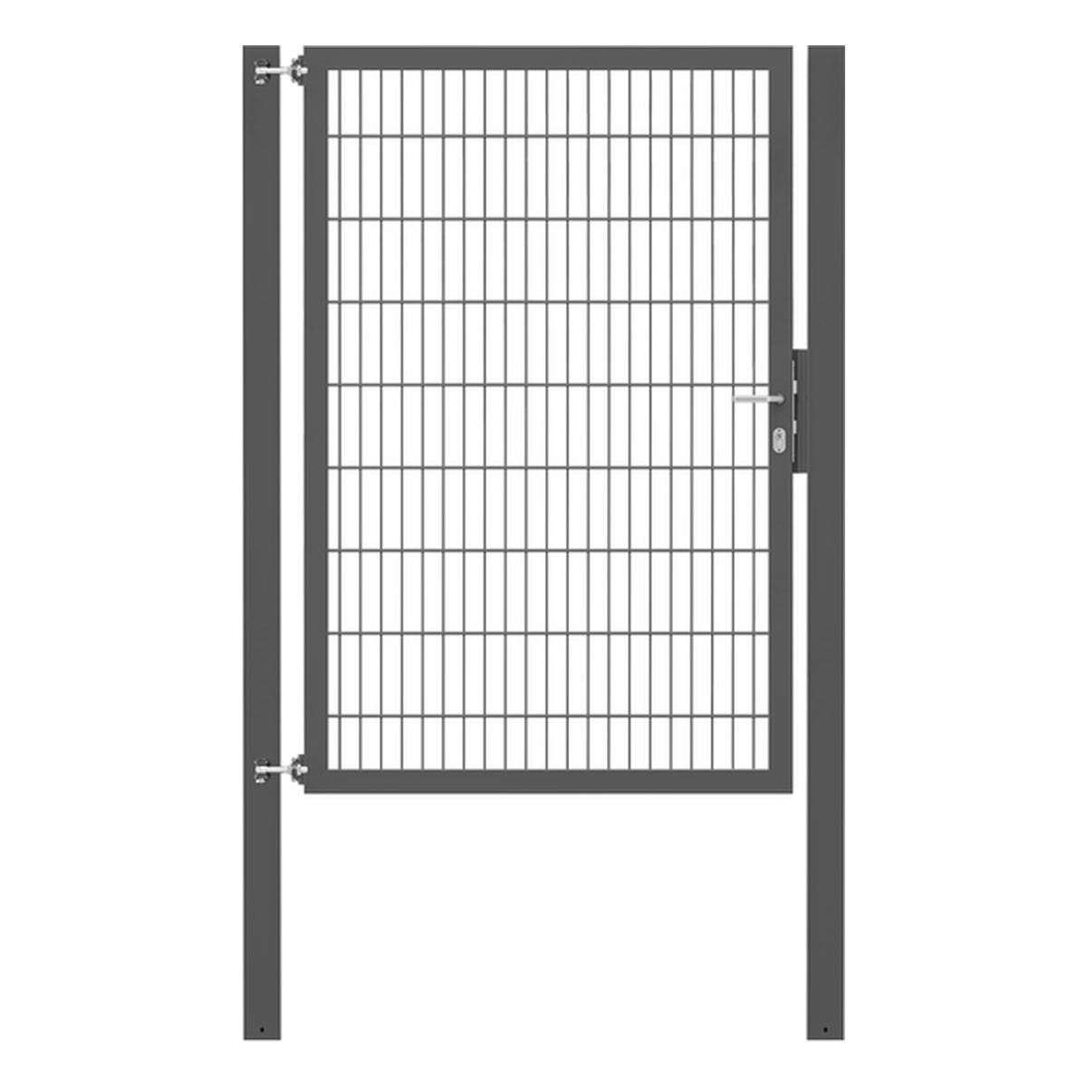 Alberts Einzeltor Flexo Plus, Typ 8/6/8, 1800 x 1250 mm, Pfosten: 100 x 100 mm, Stahl roh, feuerverzinkt, anthrazit kunststoffbeschichtet RAL 7016 - 1 Stk.