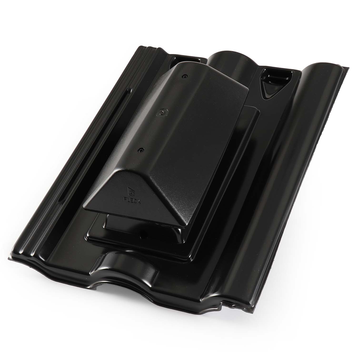 Fleck Sanitärlüfterpfanne Sani Extra TIEFA Supra Schwarz, Brillant-Glasur glänzend, Laumans